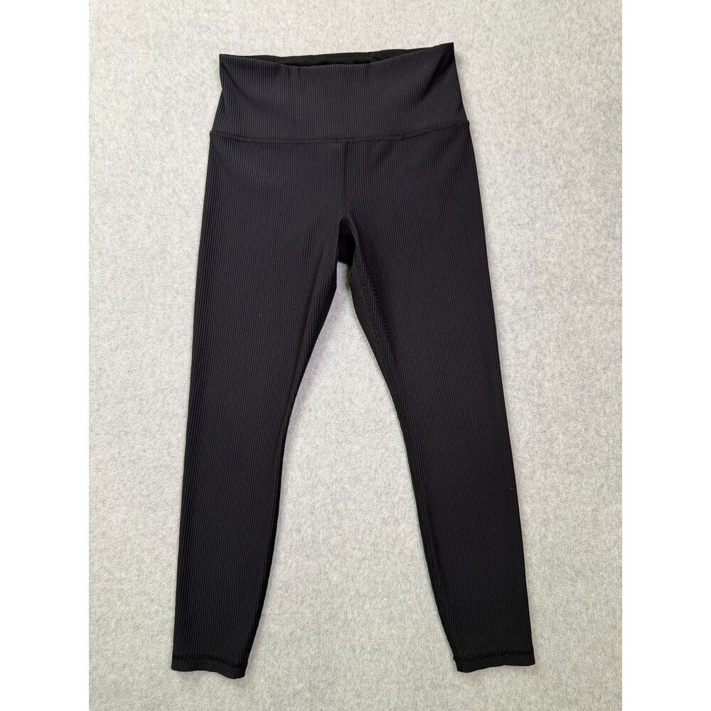 Athleta Elation Rib Tight Leggings MP Petite Medium Black High Rise Yoga
